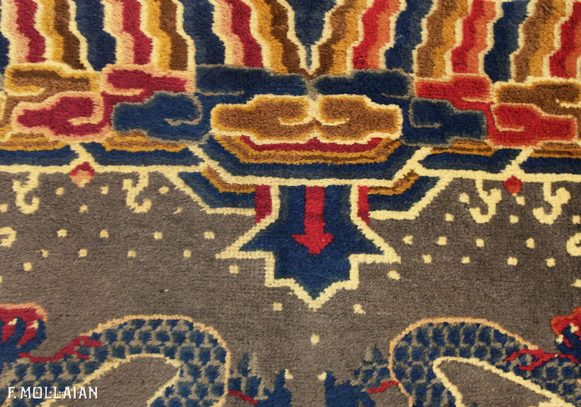 Antique Chinese Ningxia Rug (206x129 cm)